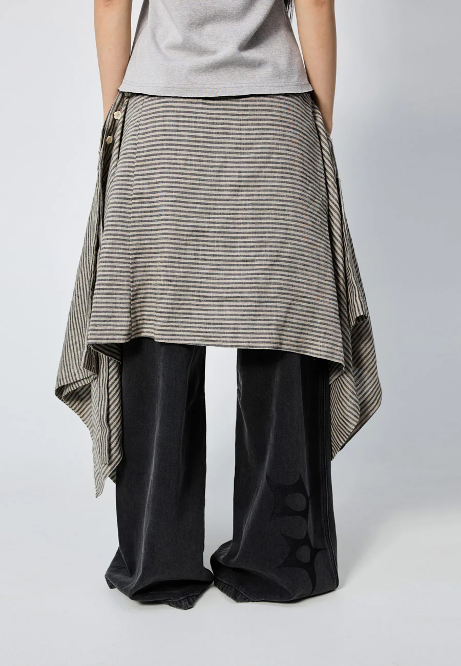 Arthur Origami Skirt Earth Stripe - Image 5