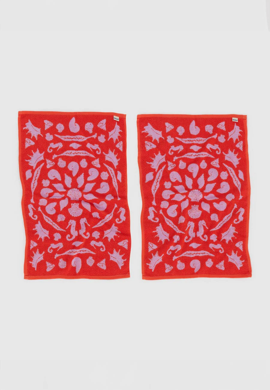 Baggu Hand Towel Set of 2 Sea Shells - Image 3