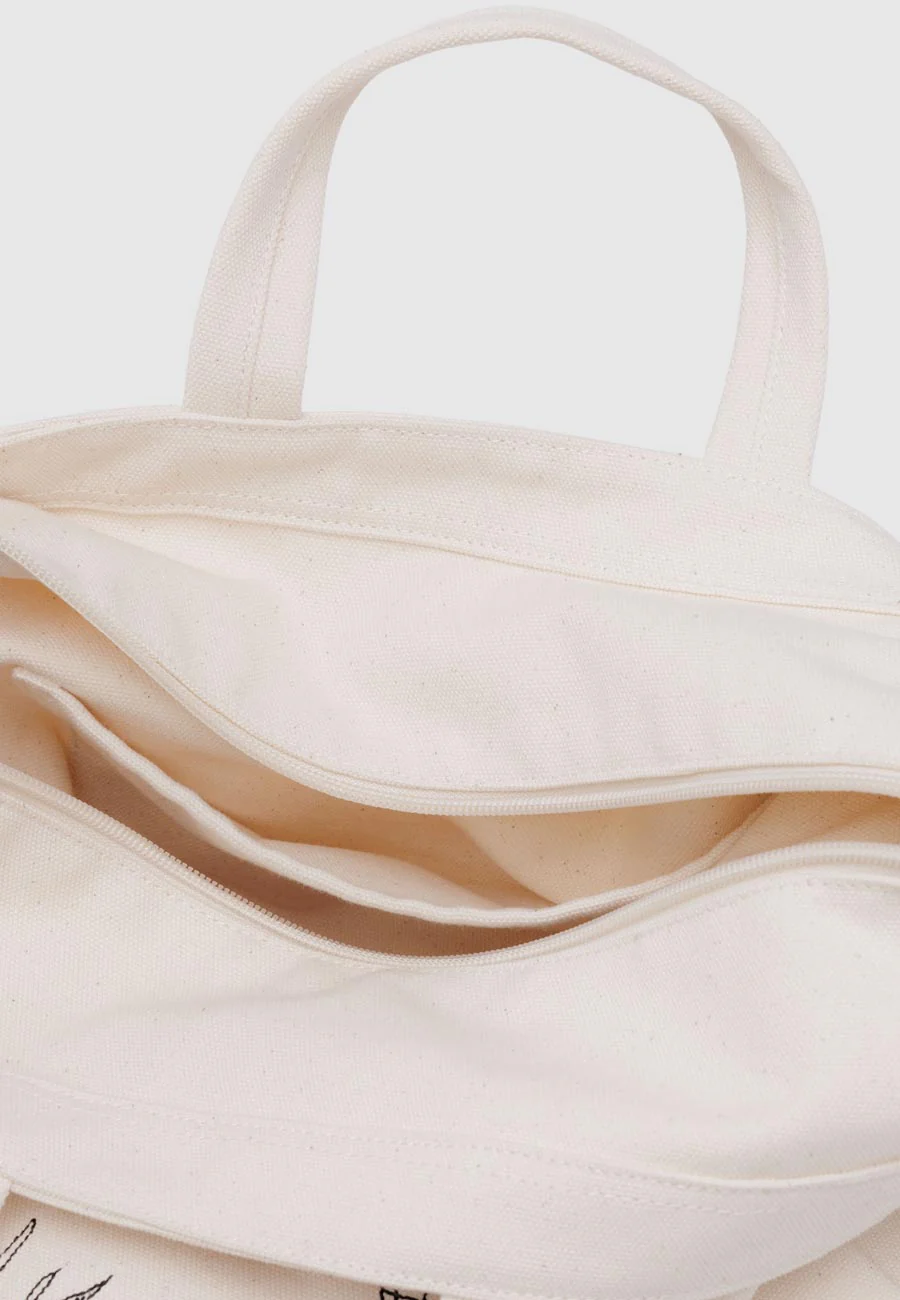 Baggu Horizontal Zip Duck Bag Embroidered Shells - Image 3