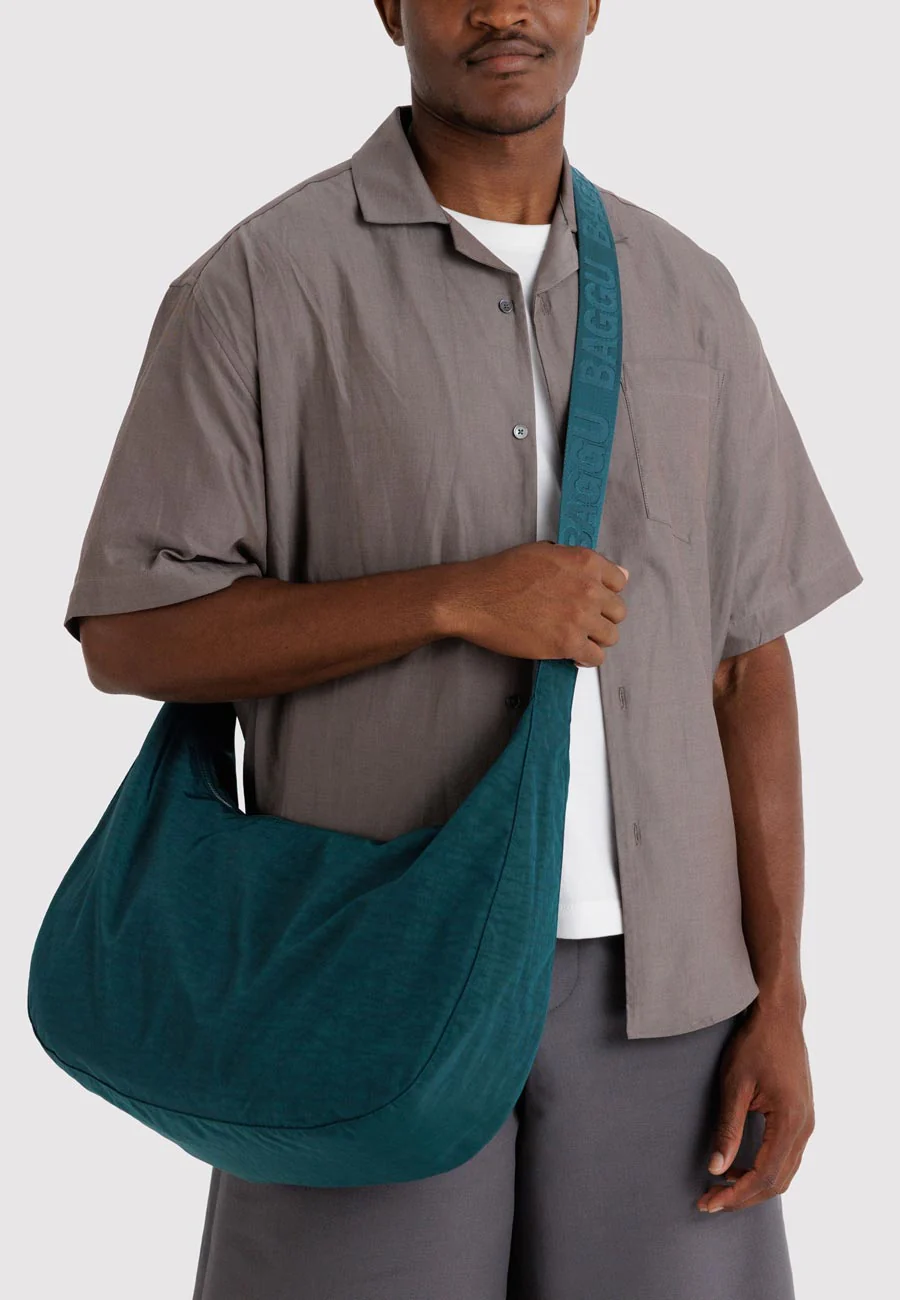Baggu Large Nylon Crescent Bag Deep Sea - Image 2