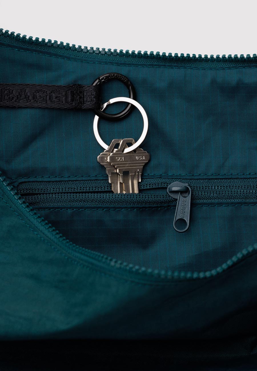 Baggu Large Nylon Crescent Bag Deep Sea - Image 3