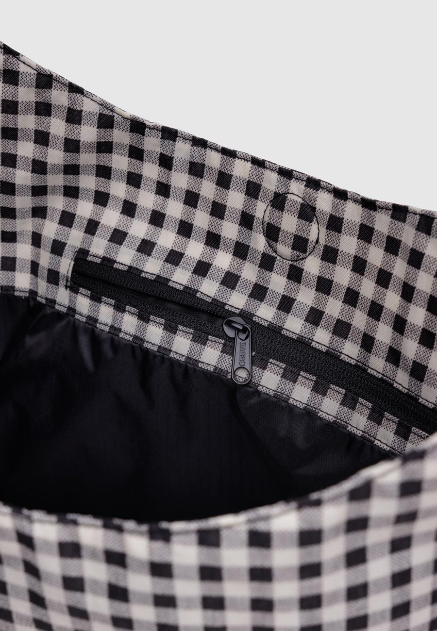 Baggu Large Nylon Sling Black & White Gingham - Image 3