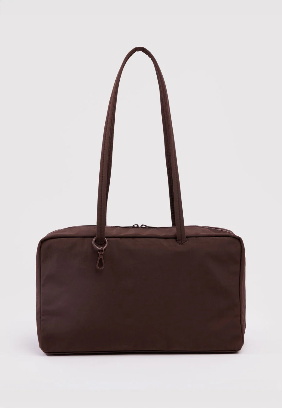 Baggu Medium Nylon Bowler Bag Coffee