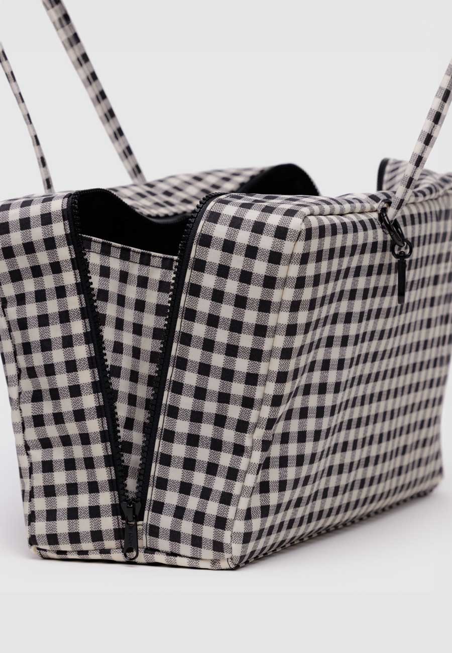 Baggu Medium Nylon Bowler Bag Gingham - Image 3