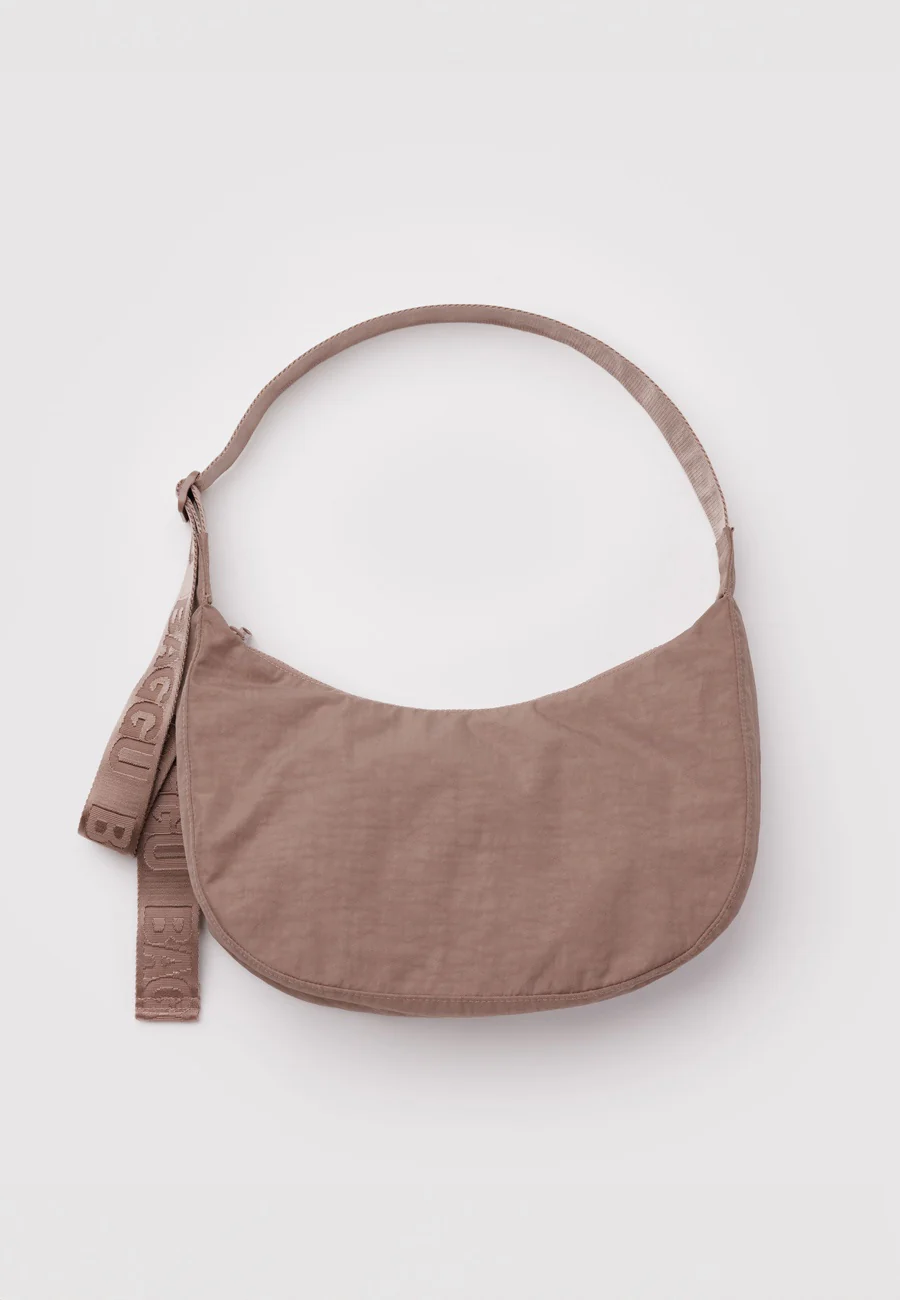Baggu Medium Nylon Crescent Bag Toasted Almond