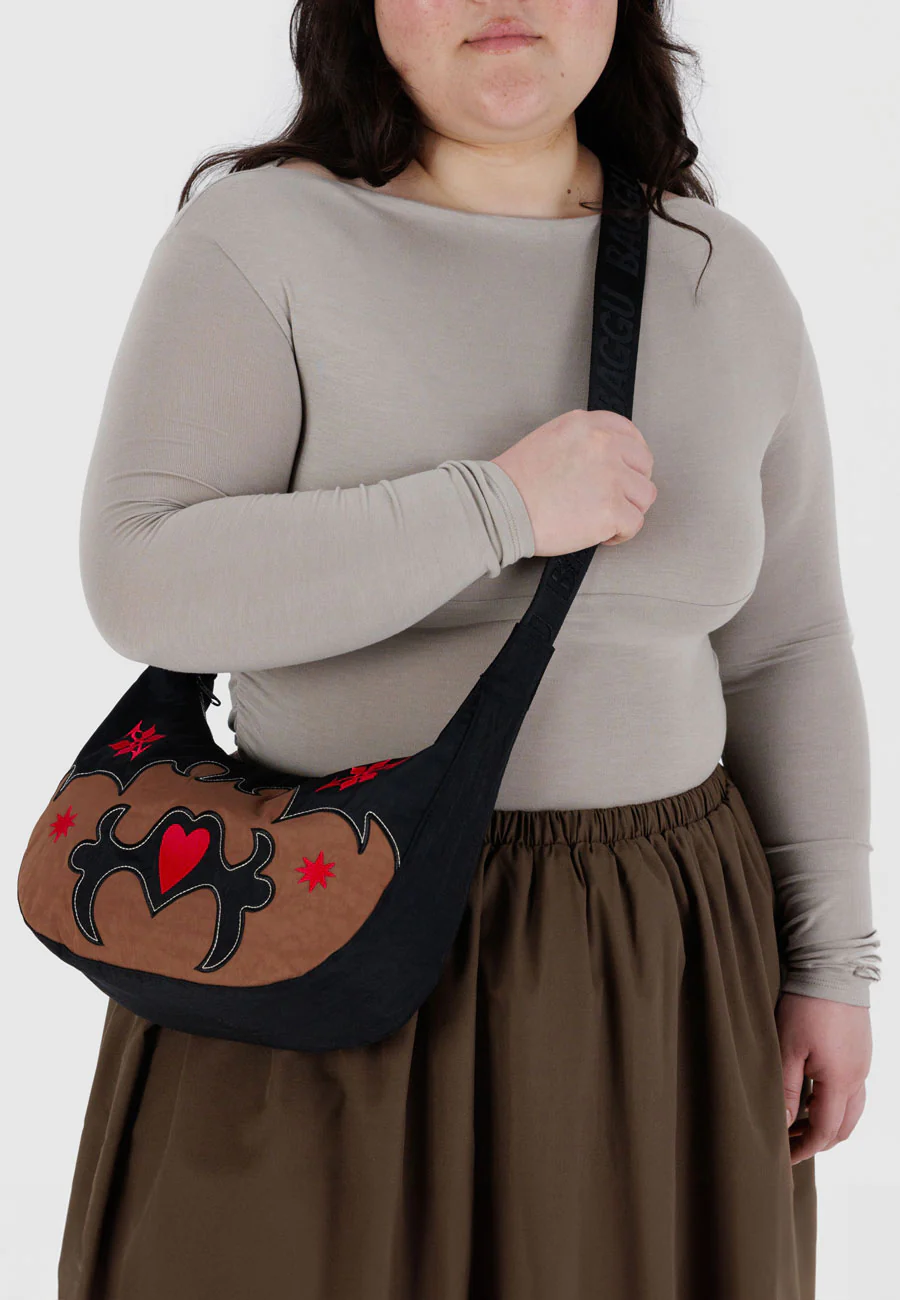 Baggu Medium Nylon Crescent Bag Western Appliqué - Image 2