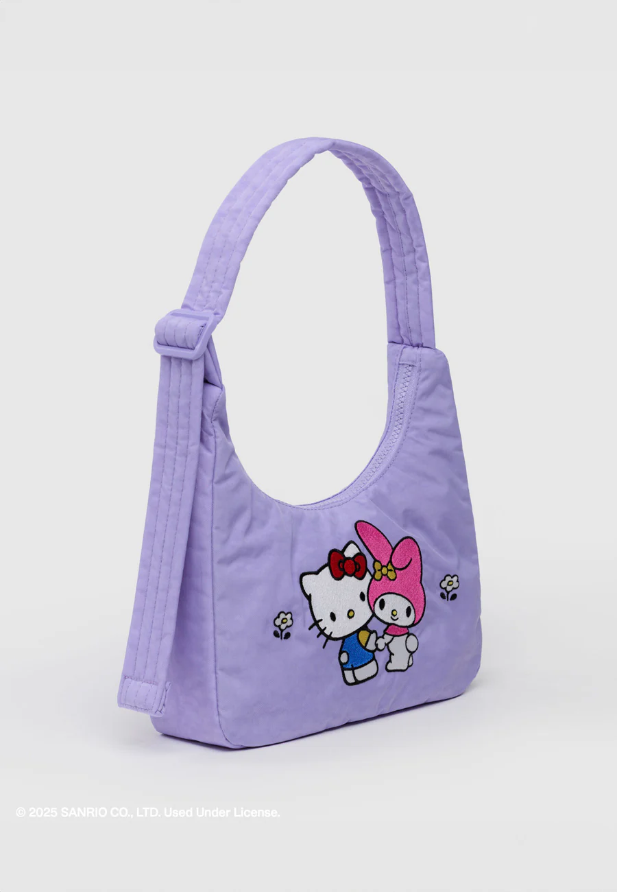 Baggu Mini Nylon Shoulder Bag Embroidered Hello Kitty & My Melody - Image 4
