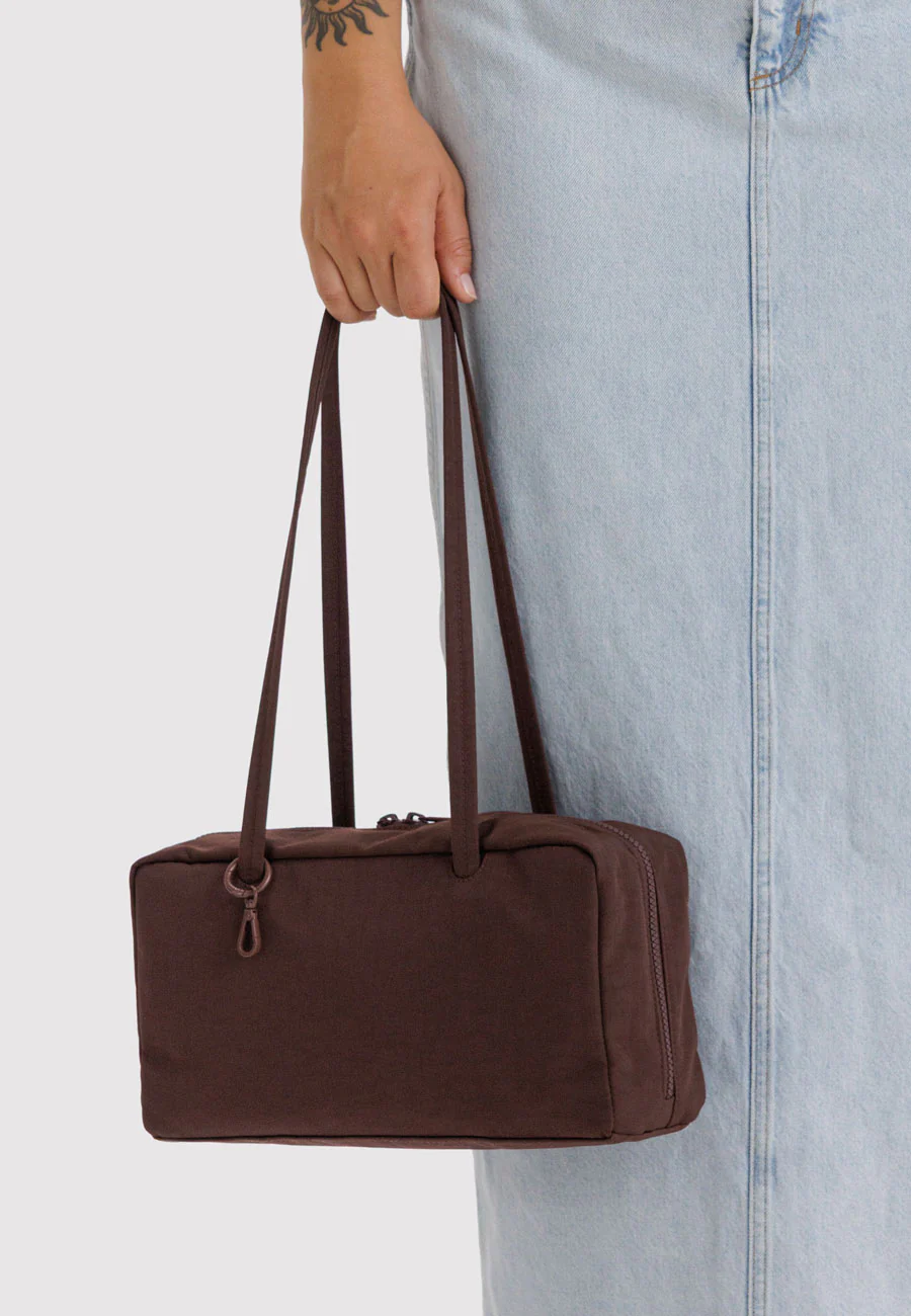 Baggu Nylon Bowler Bag Coffee - Image 4
