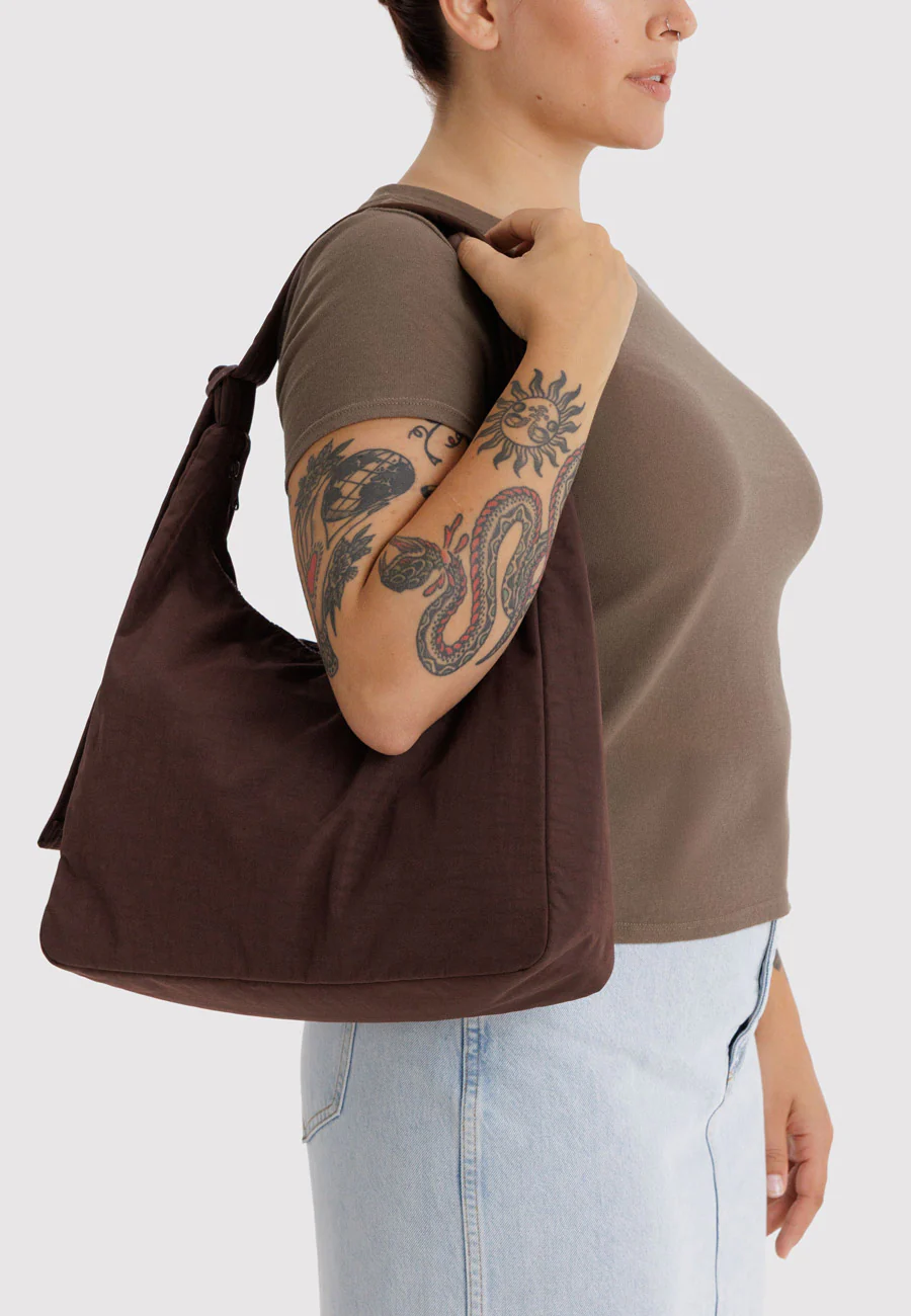 Baggu Nylon Shoulder Bag Coffee - Image 2