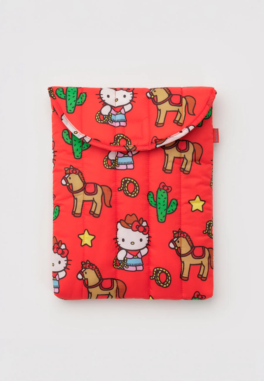 Baggu Puffy Laptop Sleeve Hello Kitty Western 13"/14"