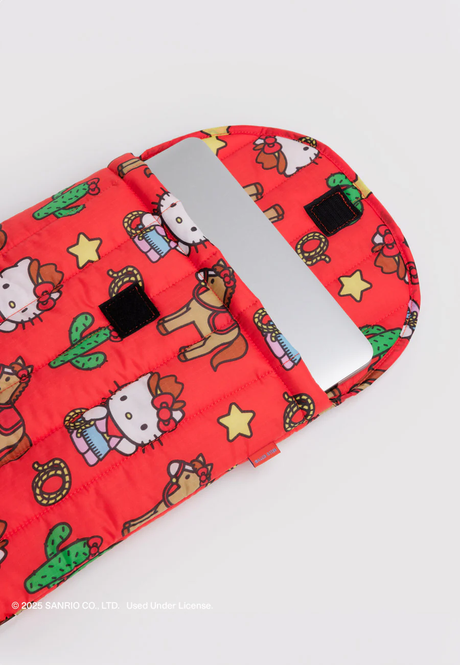 Baggu Puffy Laptop Sleeve Hello Kitty Western 16" - Image 2