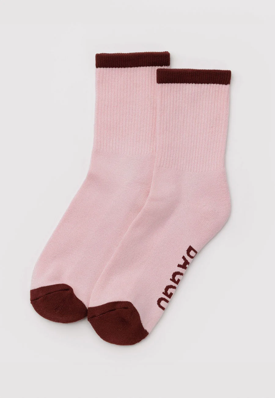 Baggu Ribbed Sock Blush Mix