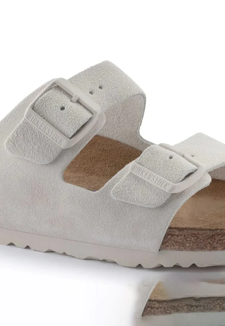 Birkenstock Arizona SFB Suede Antique White - Image 6