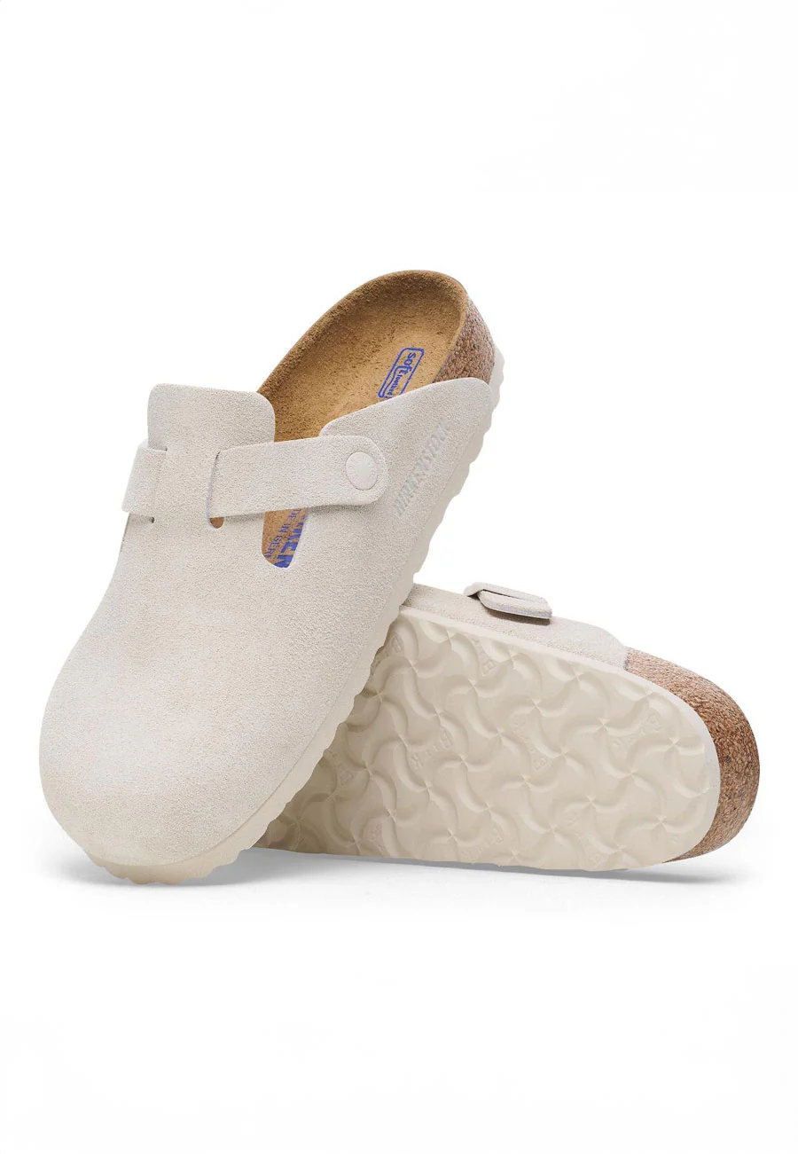 Birkenstock Boston SFB Suede Antique White - Image 2