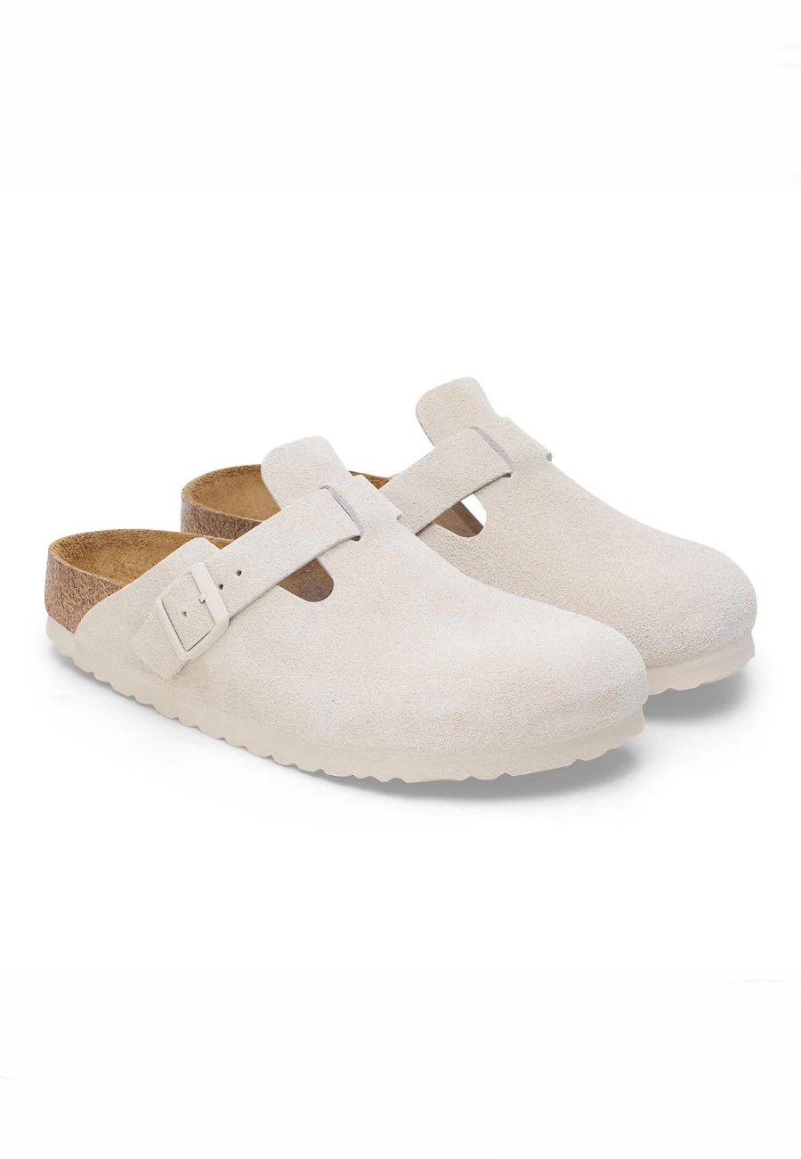 Birkenstock Boston SFB Suede Antique White - Image 3