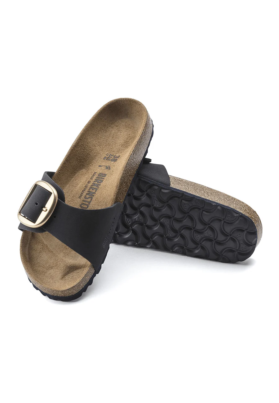 Birkenstock Madrid Big Buckle Nubuck Black - Image 2