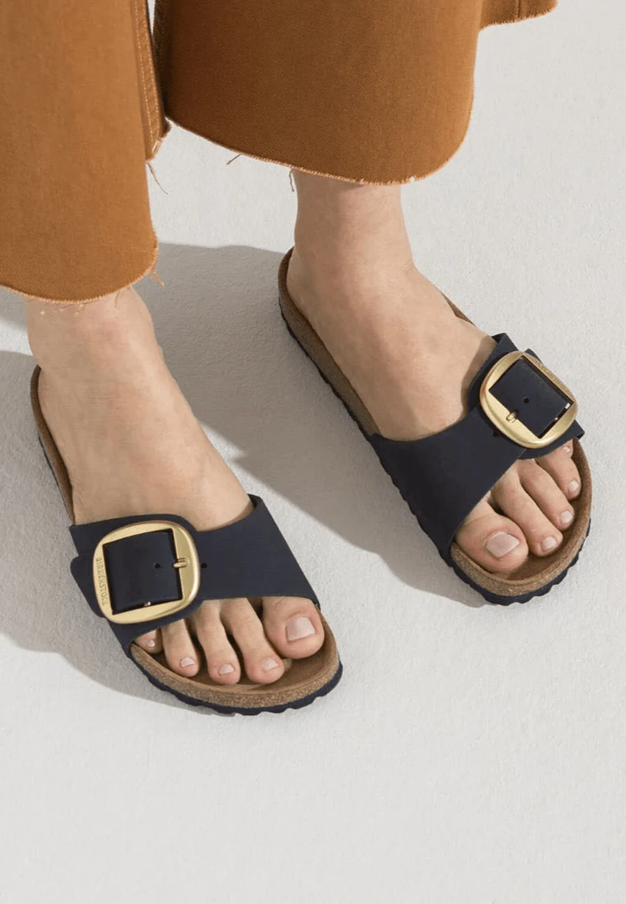Birkenstock Madrid Big Buckle Nubuck Black - Image 4