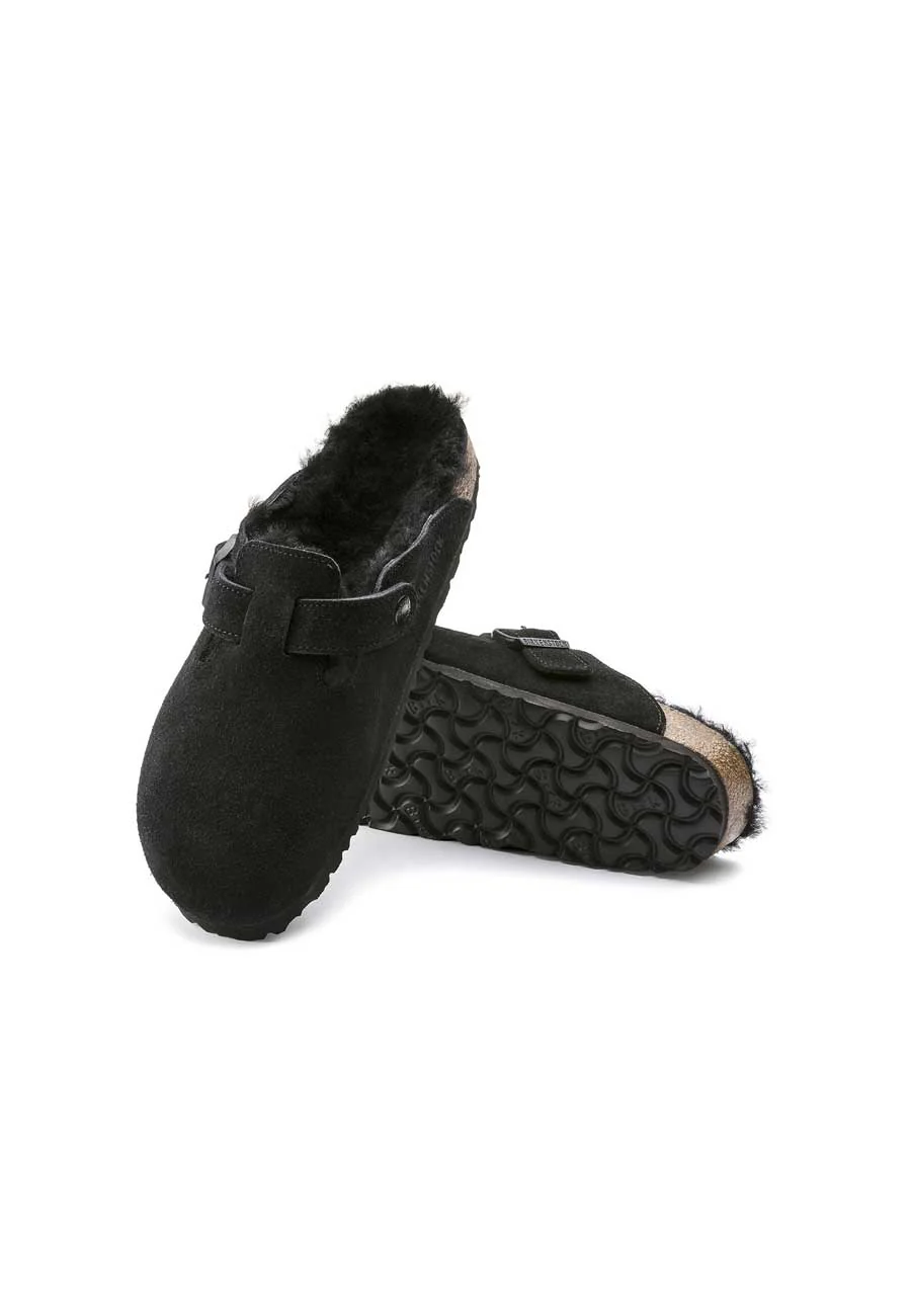 Birkenstock Boston Suede Shearling Black - Image 2