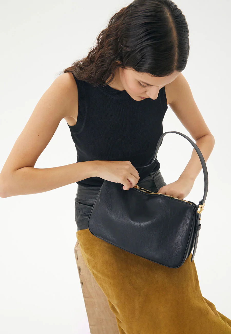 Brie Leon Organica Hobo Bag Black - Image 6