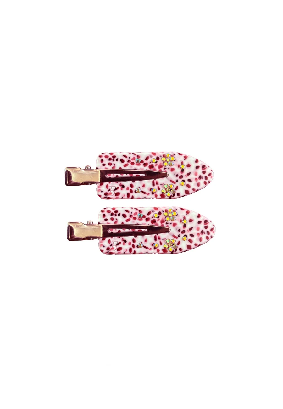 Buttermilk Accessories Maddie Creaseless Clips 2 Pack Rhubarb Custard
