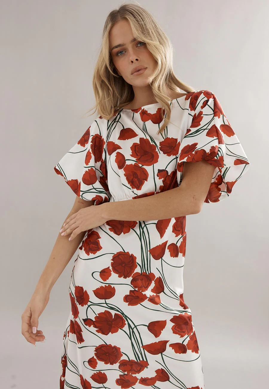 Caitlin Crisp Florence Gown Poppy Satin - Image 3