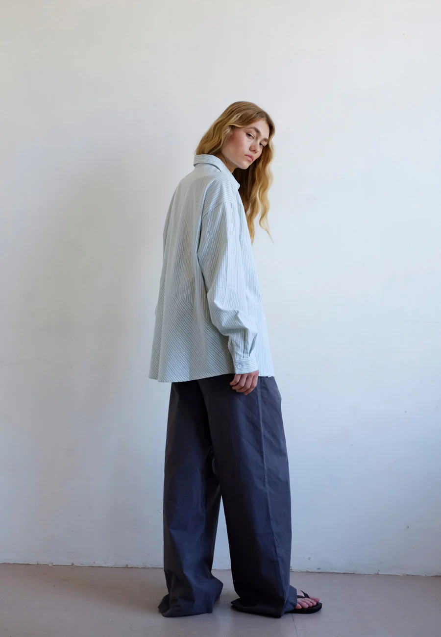 Commonplace Essentials Cortez Shirt Mint Stripe - Image 5