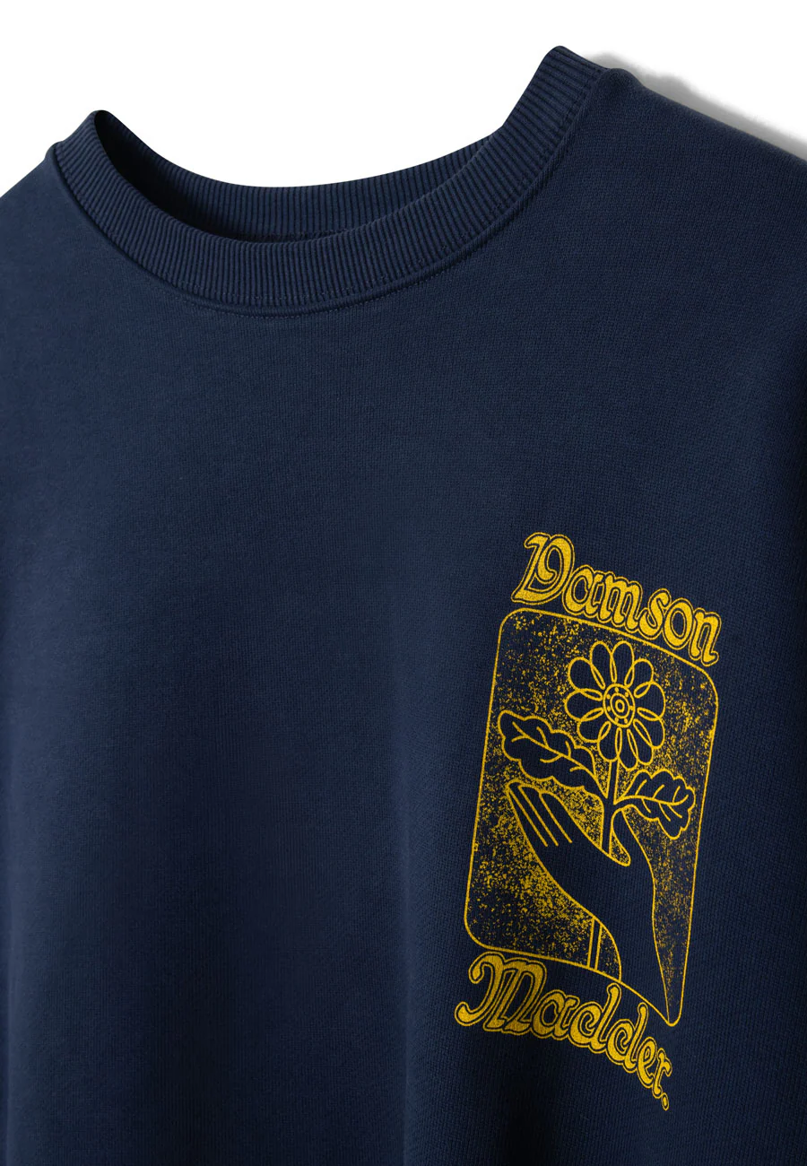 Damson Madder Daily Rituals Sweat Navy - Image 8