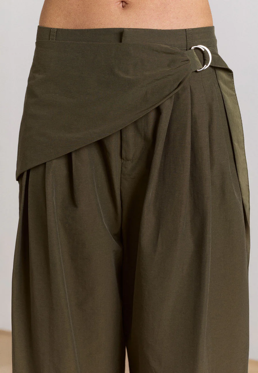 Damson Madder Fabia Trouser Khaki - Image 3