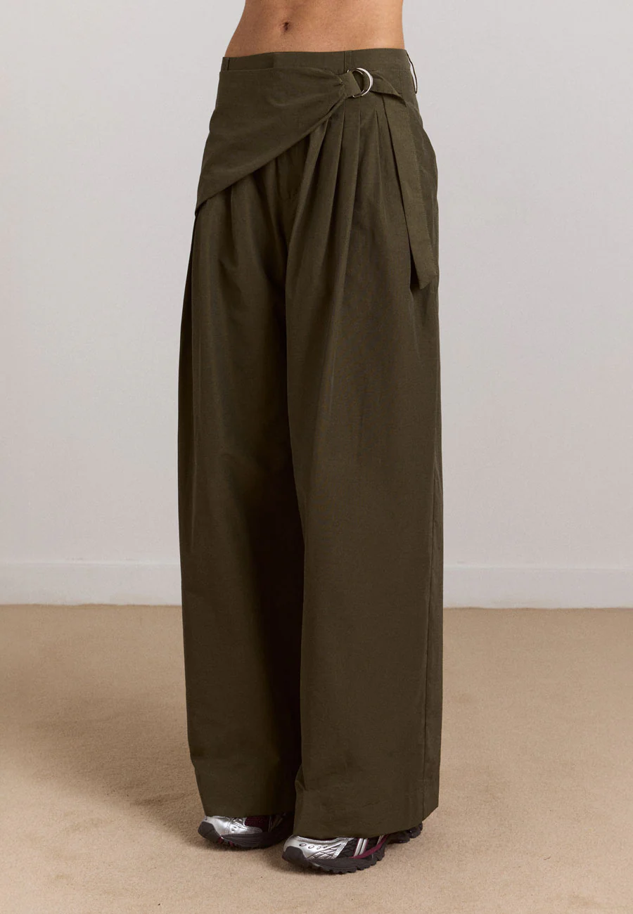 Damson Madder Fabia Trouser Khaki - Image 5