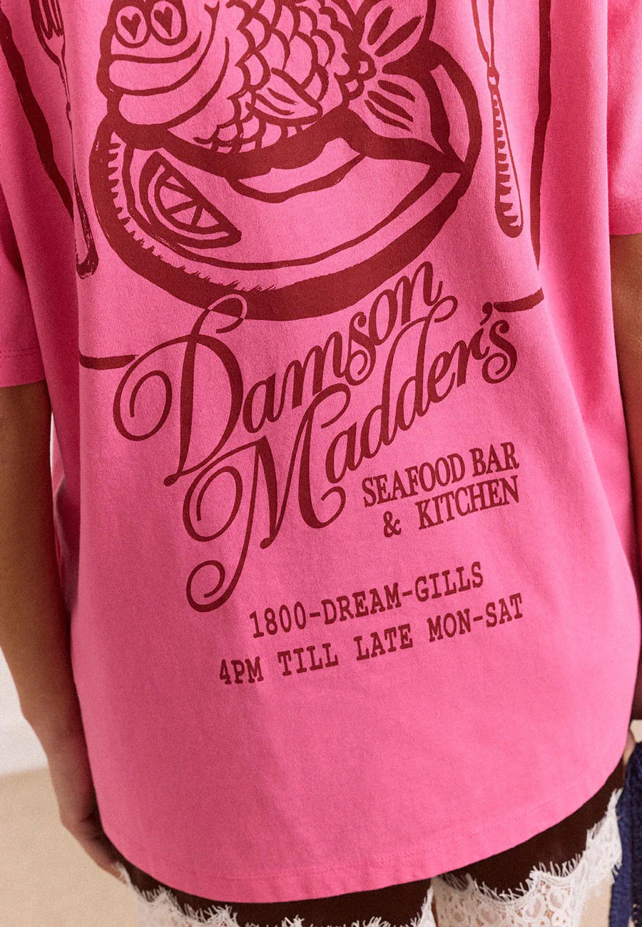 Damson Madder Gill of Dreams Graphic Tee Pink - Image 4