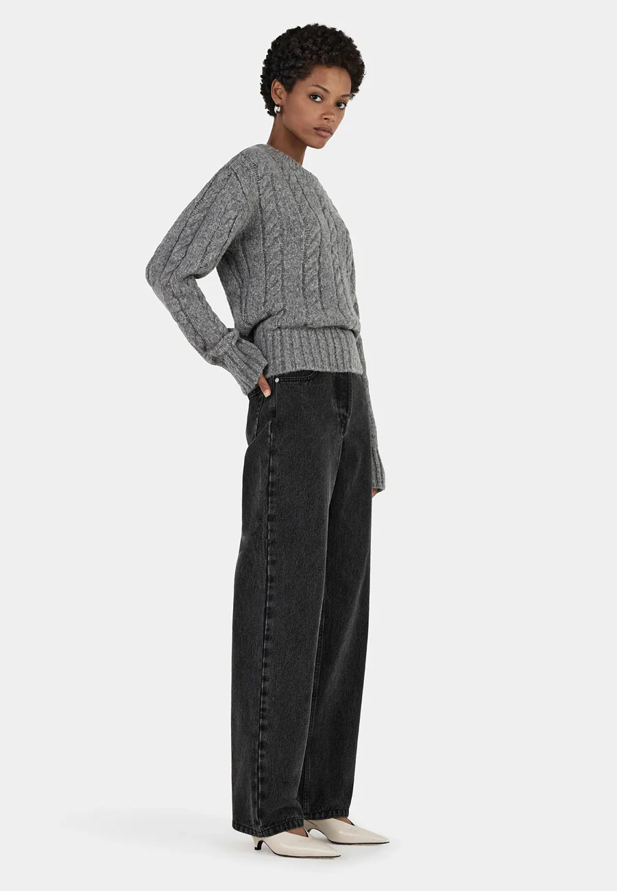 Hansen & Gretel Stevie Knit Jumper Grey Marle - Image 3