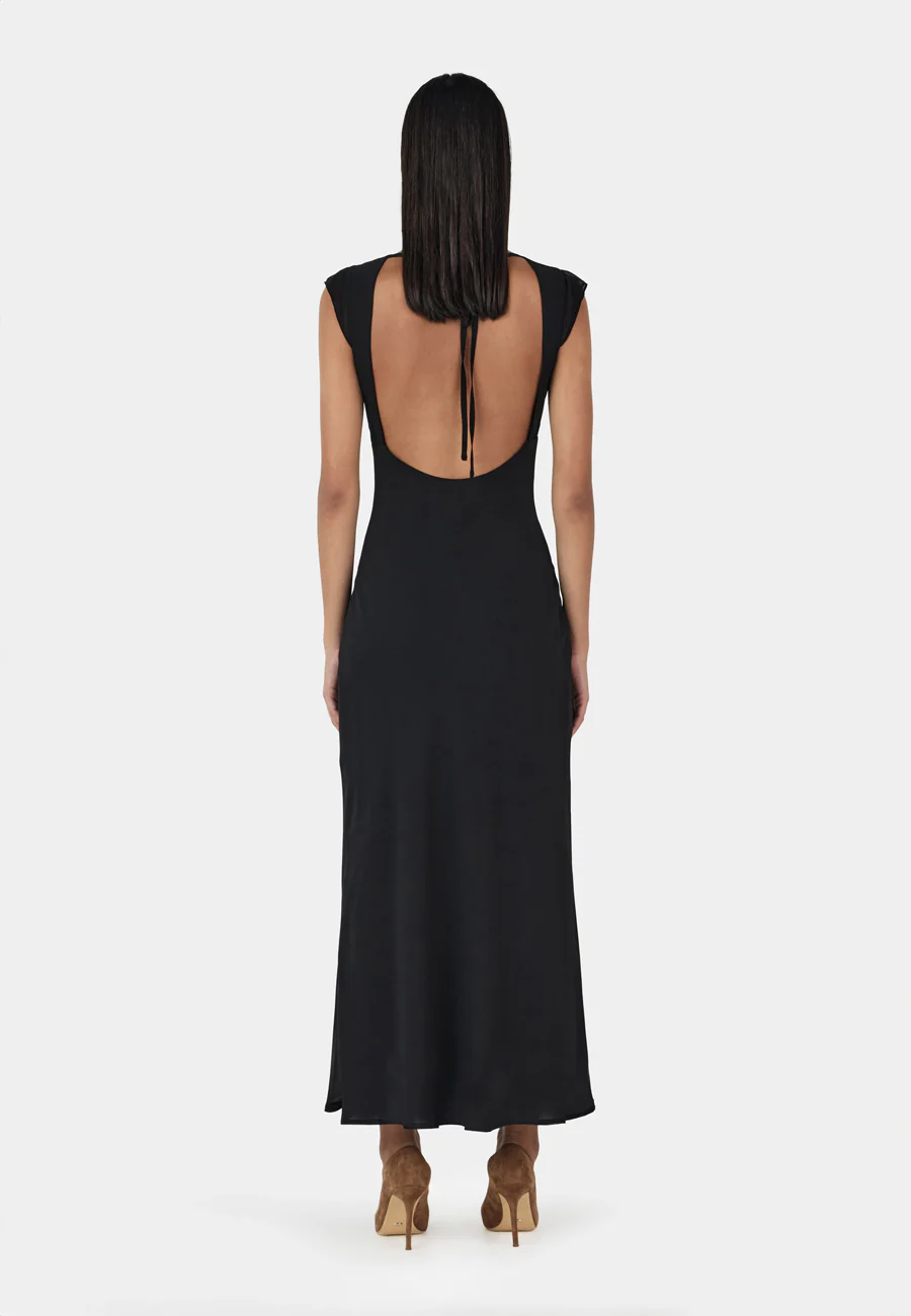 Ownley Cabello Midi Dress Black - Image 3