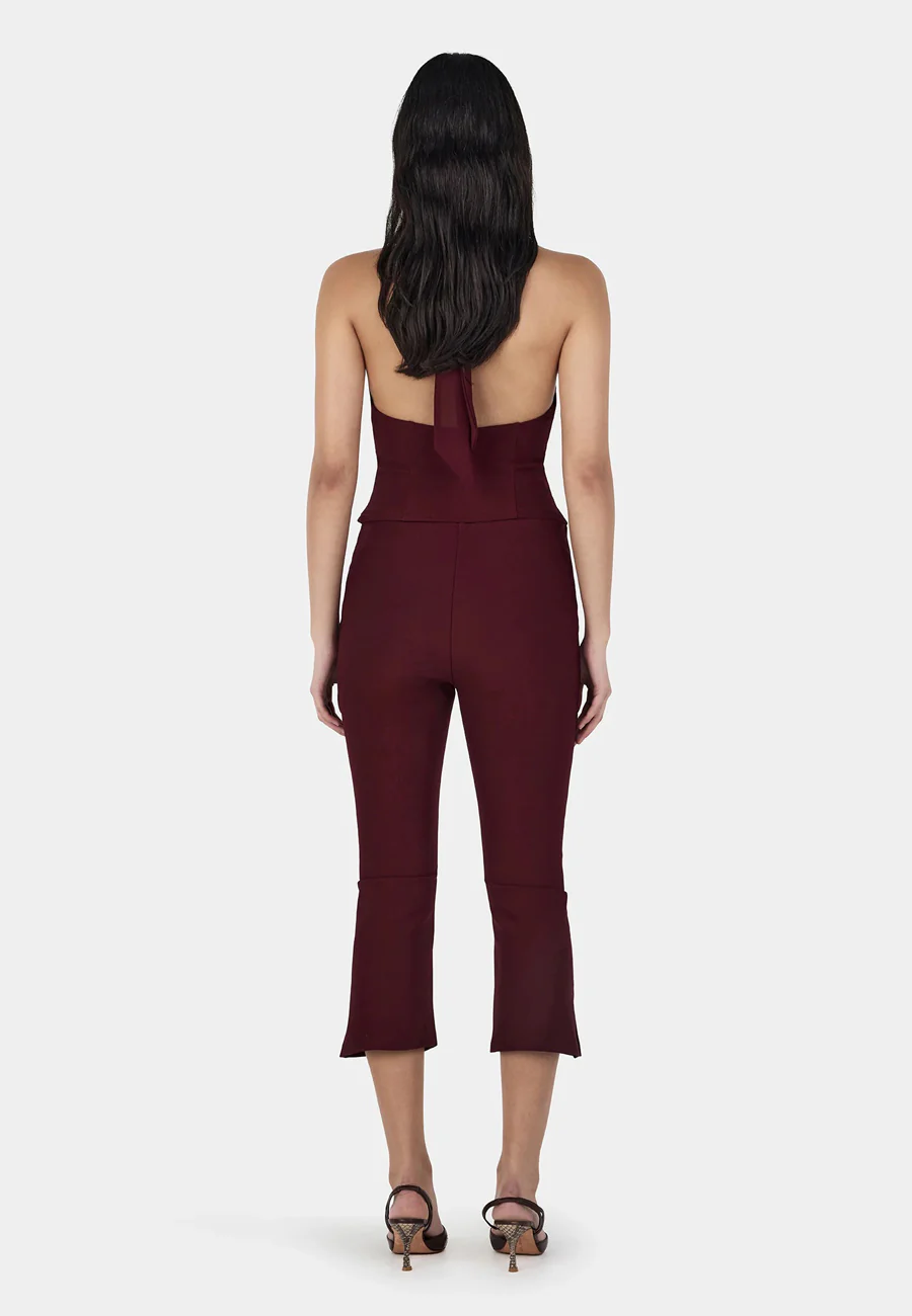 Ownley Chelsea Halter Top Burgundy - Image 5