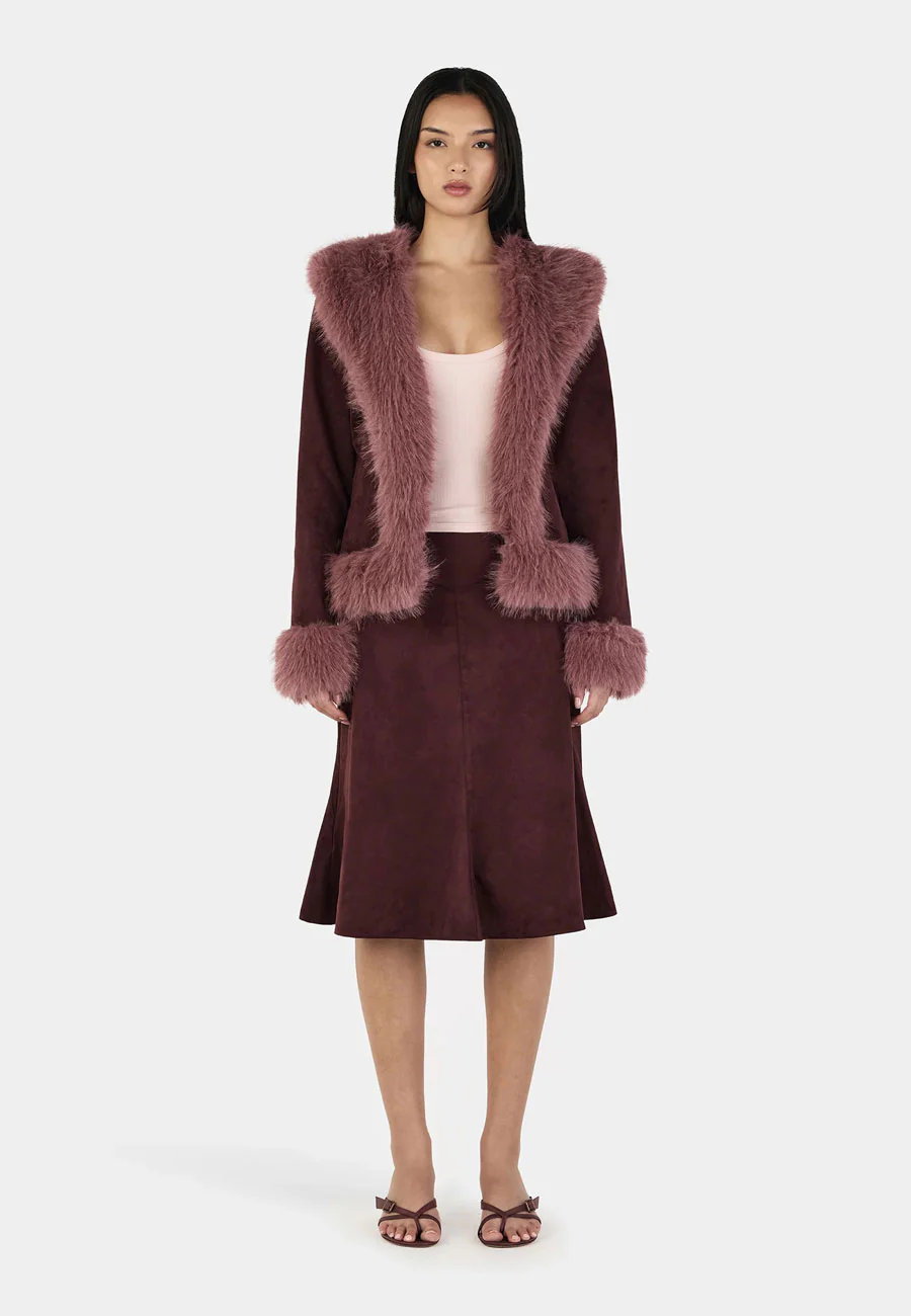 Ownley Fifi Coat Cocoa Mauve - Image 2