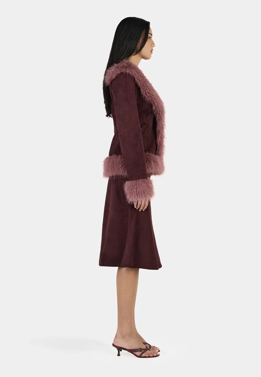 Ownley Fifi Coat Cocoa Mauve - Image 3