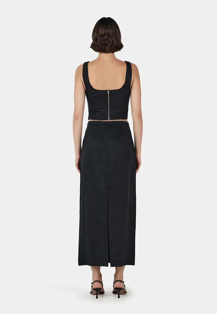 Ownley Olivia Midi Skirt Black - Image 3
