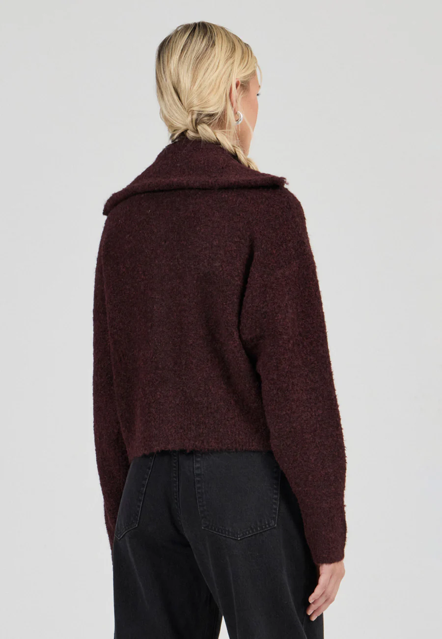 Rolla's Loom Cardigan Dark Cherry - Image 3